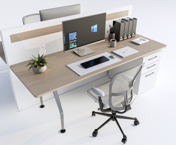 Modern Office Desk And Chair-ID:503498086