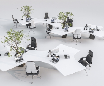 Modern Office Desk And Chair-ID:981487991