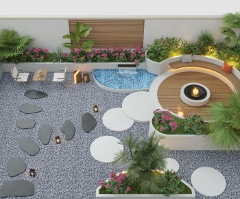 Modern Courtyard/landscape-ID:624758015