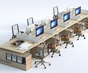 Modern Office Desk And Chair-ID:837434058