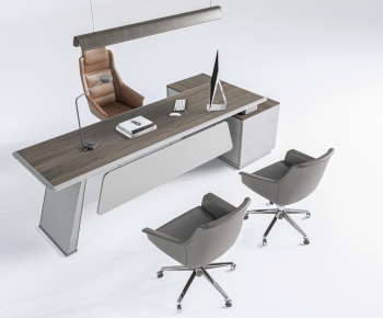 Modern Office Desk And Chair-ID:648292064