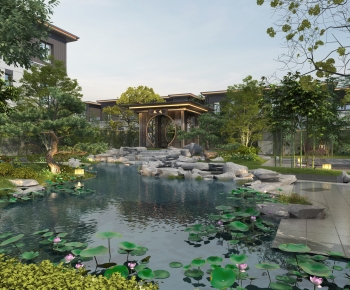 New Chinese Style Courtyard/landscape-ID:694947009