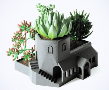 Modern Potted Green Plant-ID:533513072