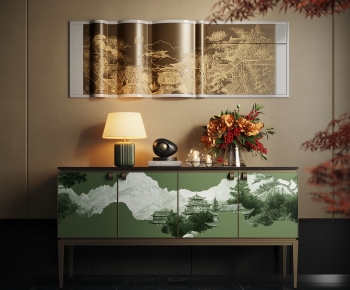 New Chinese Style Entrance Cabinet-ID:114140037