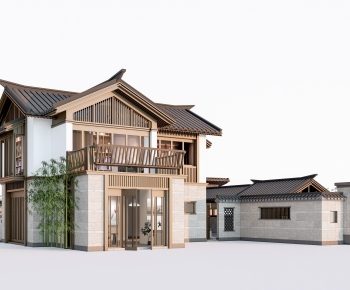 新中式民宿建筑外观-ID:357639862