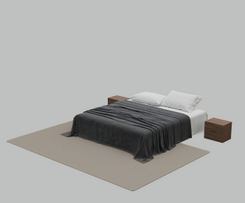 Modern Double Bed-ID:239063982