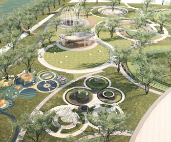现代景观公园口袋公园-ID:555363891