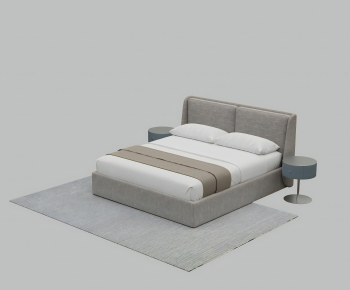 Modern Double Bed-ID:290430075
