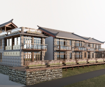 New Chinese Style Appearance Of Commercial Building-ID:743938923