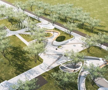 Modern Park Landscape-ID:618865972