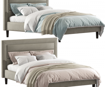 Modern Double Bed-ID:965548047