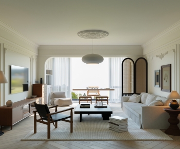 French Style A Living Room-ID:742965947