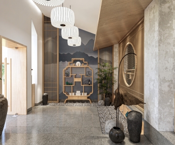 New Chinese Style Hallway-ID:345004081