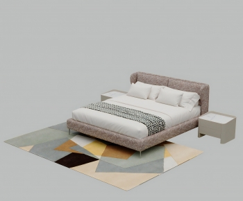 Modern Double Bed-ID:218545917