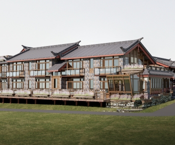 New Chinese Style Appearance Of Commercial Building-ID:954488996