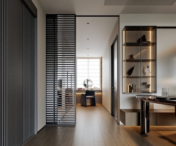 Modern Clothes Storage Area-ID:690352923