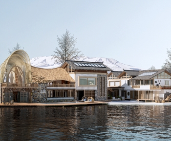 新中式民宿建筑外观-ID:252366076