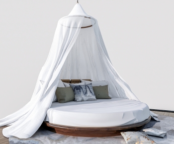 Modern Round Bed-ID:213198908