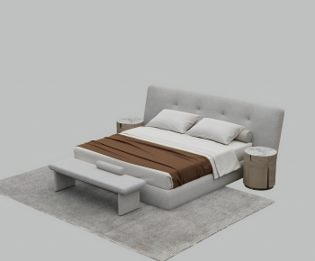 Modern Double Bed-ID:790745021