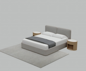 Modern Double Bed-ID:741321099