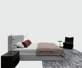 Modern Double Bed-ID:929543973