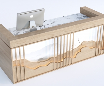 New Chinese Style Reception Desk-ID:377559901