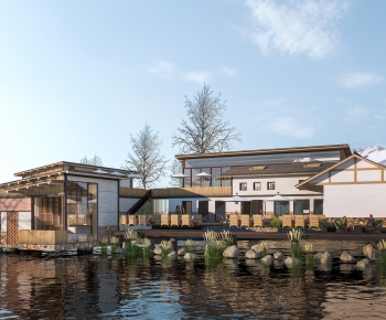 新中式民宿建筑外观-ID:935601955