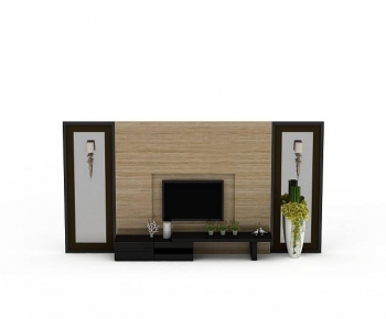 New Chinese Style TV Wall-ID:775438078
