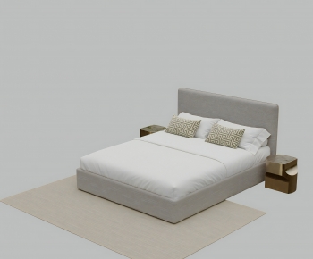Modern Double Bed-ID:885472069