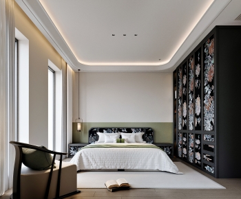 New Chinese Style Bedroom-ID:445424088