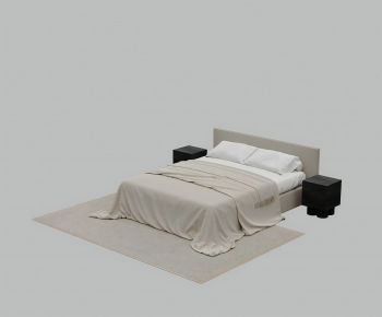 Modern Double Bed-ID:813046931