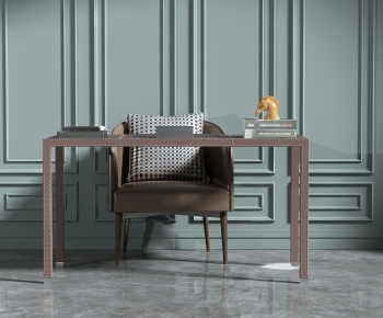 Modern Computer Desk And Chair-ID:917773962