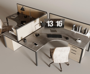 Modern Office Desk And Chair-ID:847409016