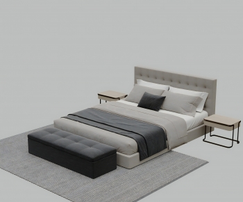 Modern Double Bed-ID:339778906