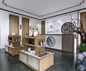 新中式茶文化展厅-ID:626002073