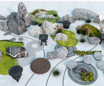 New Chinese Style Rockery Waterscape-ID:835207946