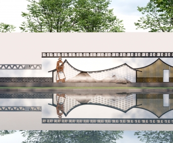 New Chinese Style Landscape Wall-ID:509840019