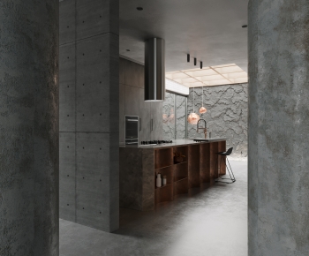 Wabi-sabi Style Open Kitchen-ID:742091892