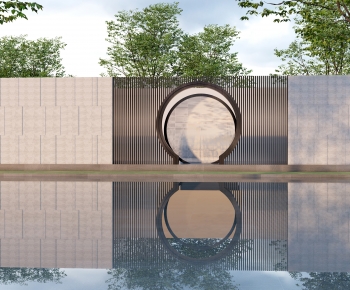 New Chinese Style Landscape Wall-ID:827626944