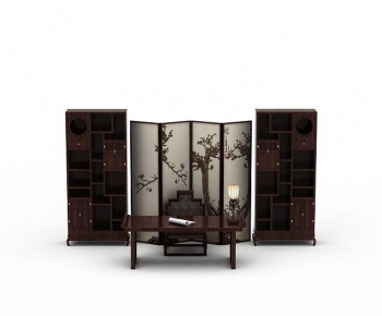 New Chinese Style Computer Desk And Chair-ID:363542086