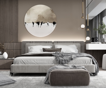 Modern Double Bed-ID:367027041