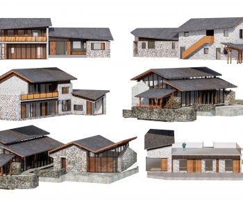 New Chinese Style Residential Building-ID:923907045