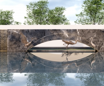 New Chinese Style Landscape Wall-ID:485378989