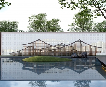 New Chinese Style Landscape Wall-ID:502661944