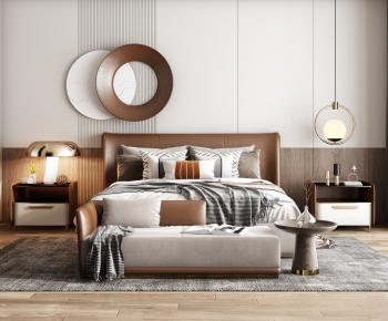 Modern Double Bed-ID:549031026