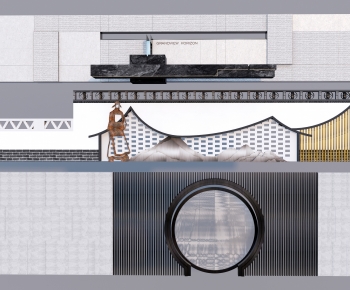 New Chinese Style Landscape Wall-ID:224472058