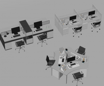 Modern Office Desk And Chair-ID:943363905