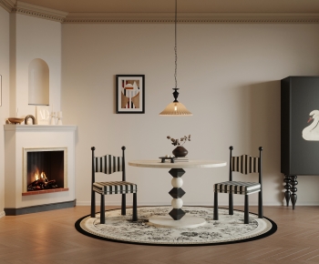 French Style Dining Table And Chairs-ID:547334914