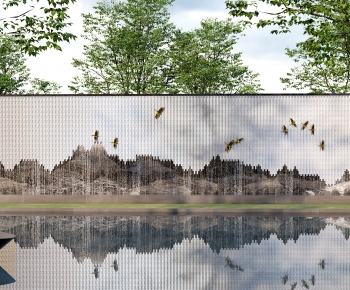 New Chinese Style Landscape Wall-ID:848764909