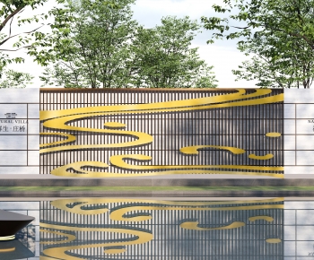 New Chinese Style Landscape Wall-ID:108659358